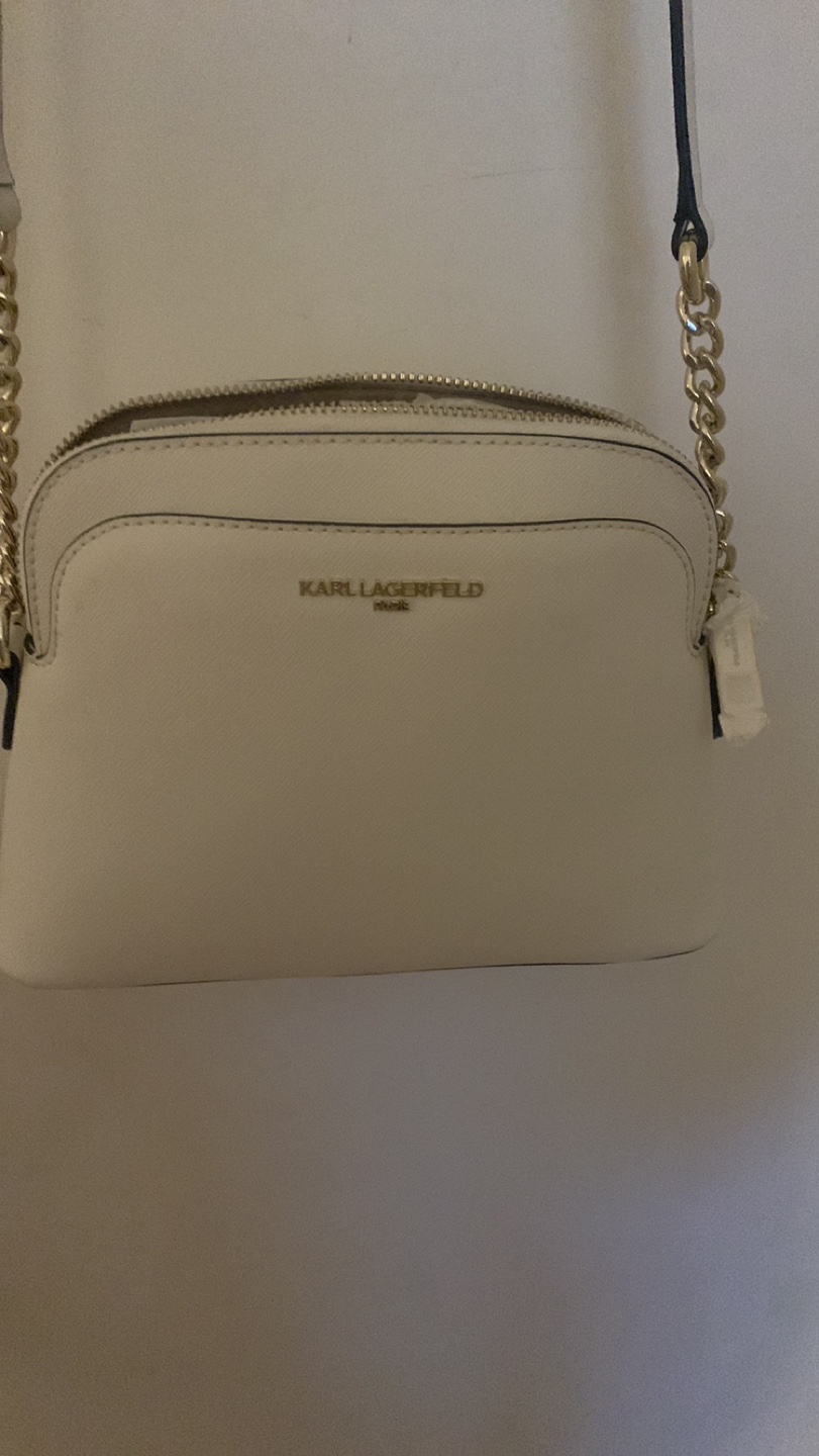 Karl Lagerfeld Paris Cream Crossbody Bag
