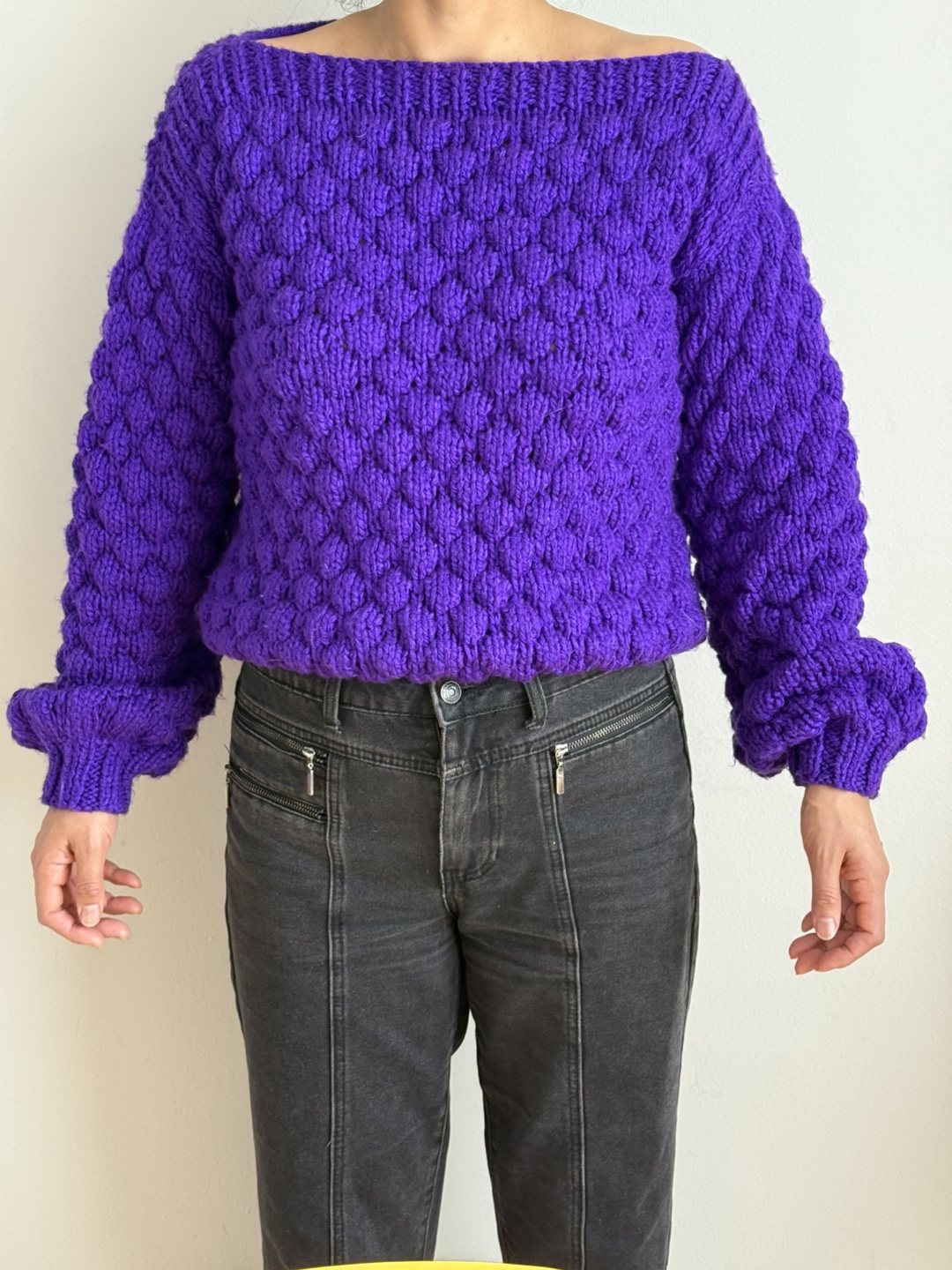 Unique Purple Knit Sweater