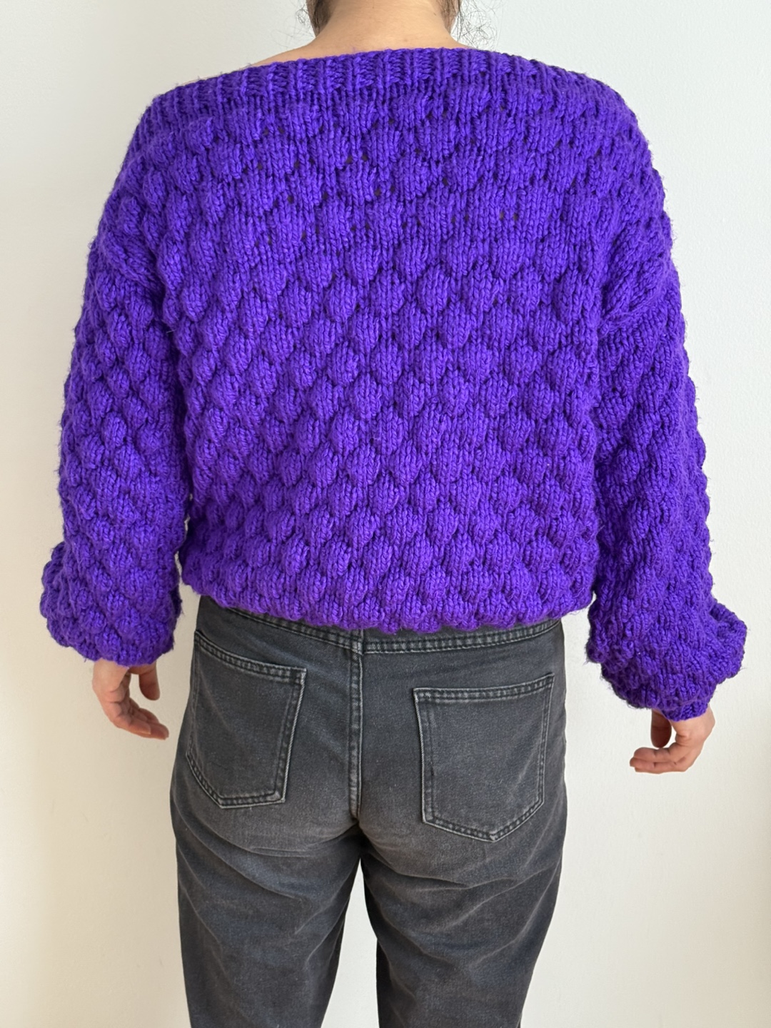 Unique Purple Knit Sweater - photo 4