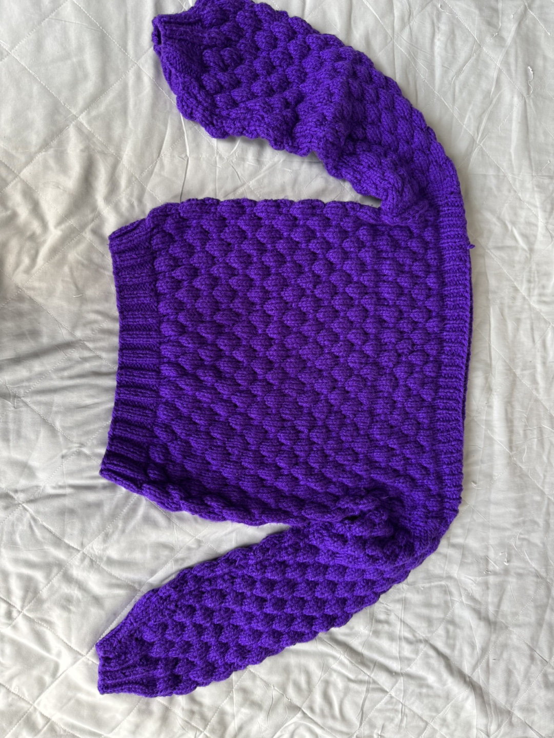 Unique Purple Knit Sweater - photo 2