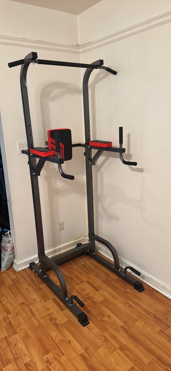 Power Tower Dip Station Pull Up Bar Workout Station