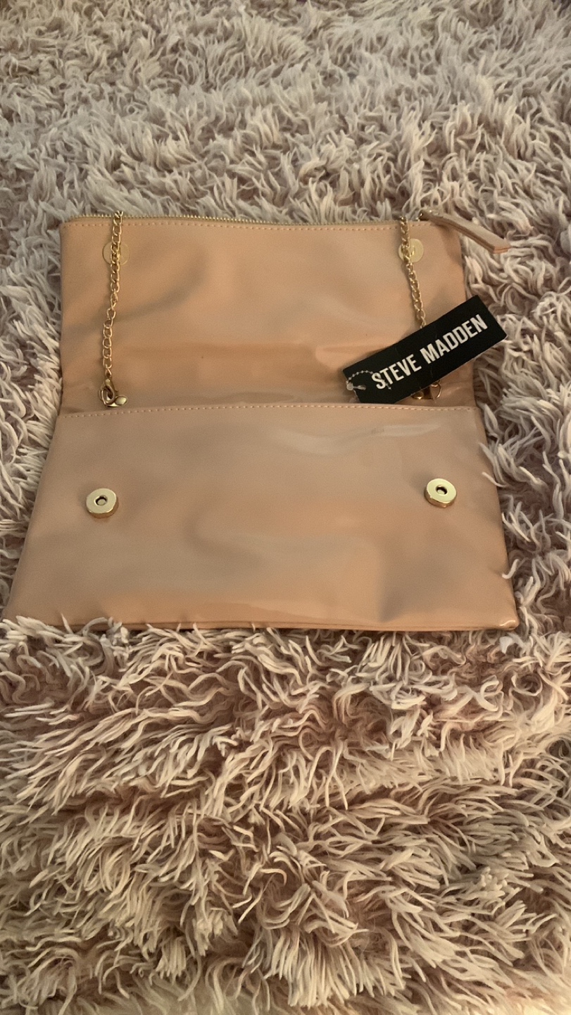 Steve Madden Blush Pink Patent Leather Clutch - photo 2