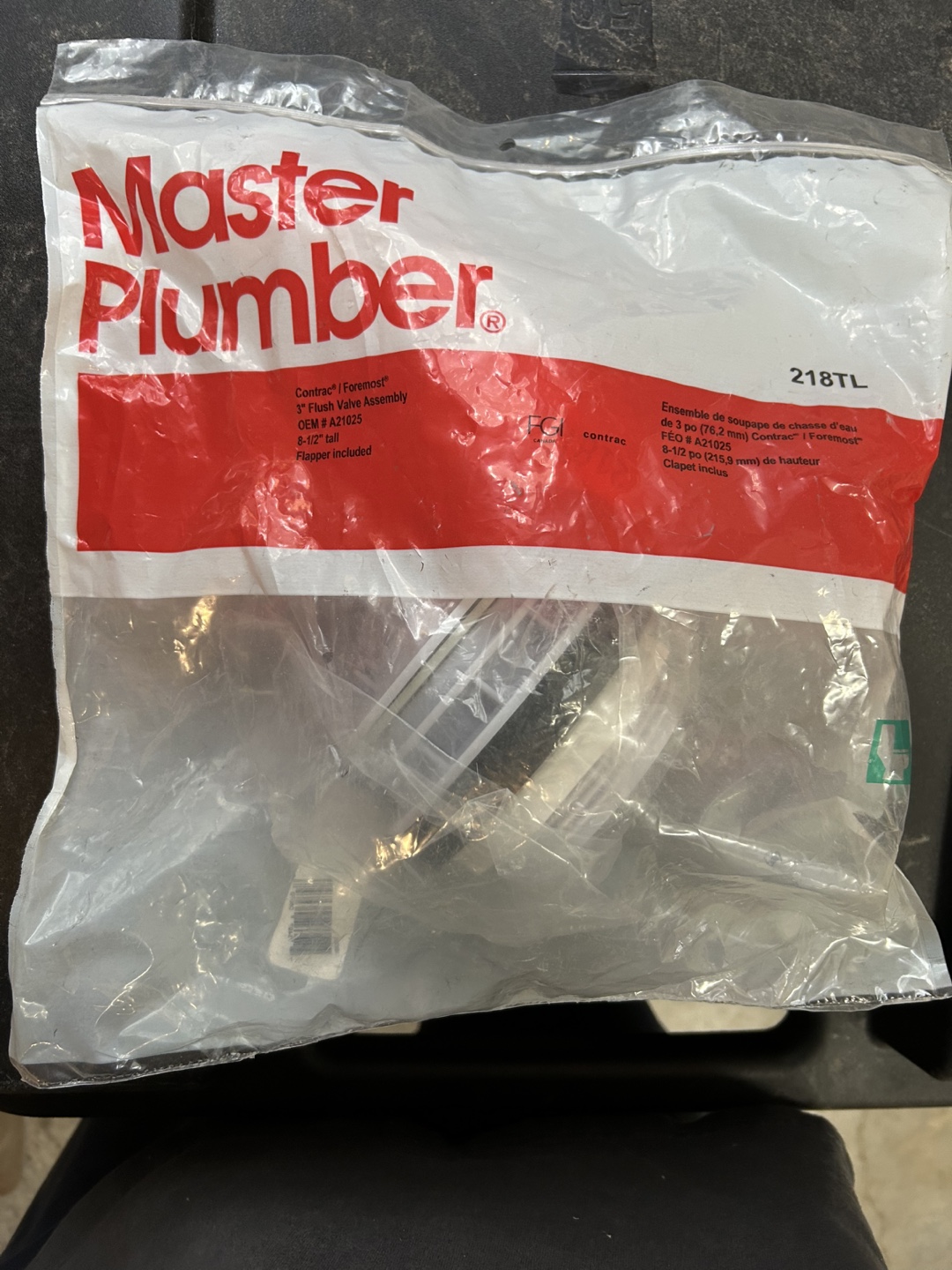 Master Plumber 3" Flush Valve Assembly 218TL