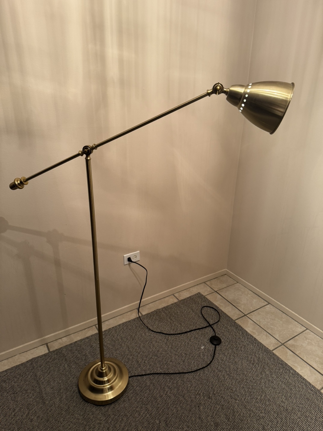 Brass Adjustable Floor Lamp