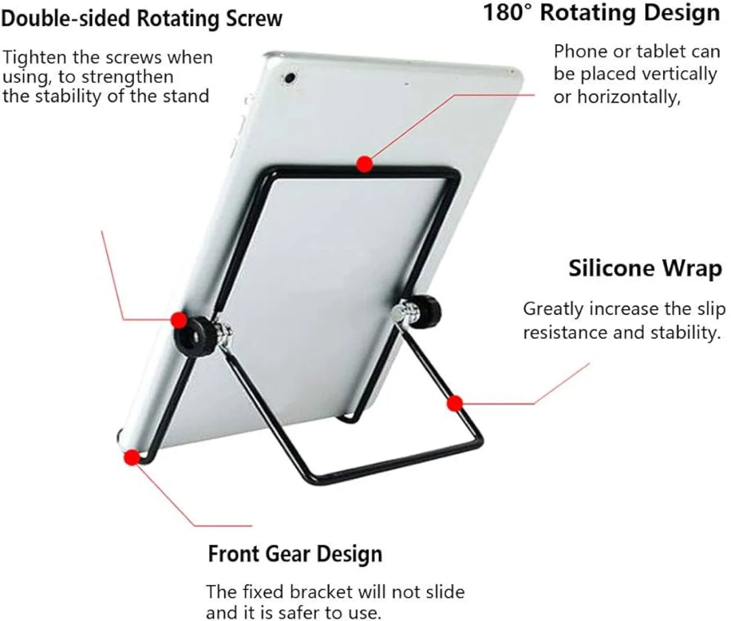Adjustable Metal Cellphone / Tablet Stand image indicator(7)