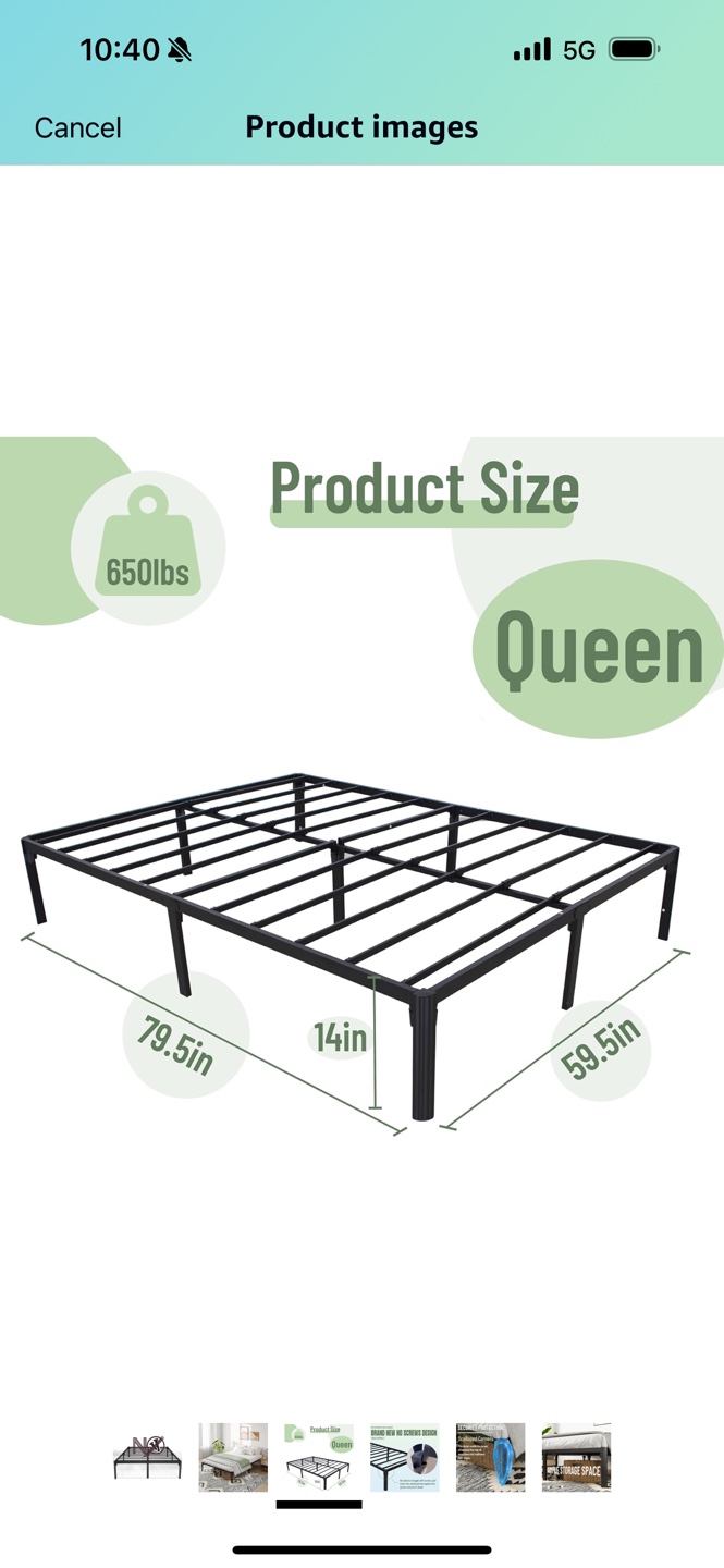 Queen Metal Bed Frame - photo 4