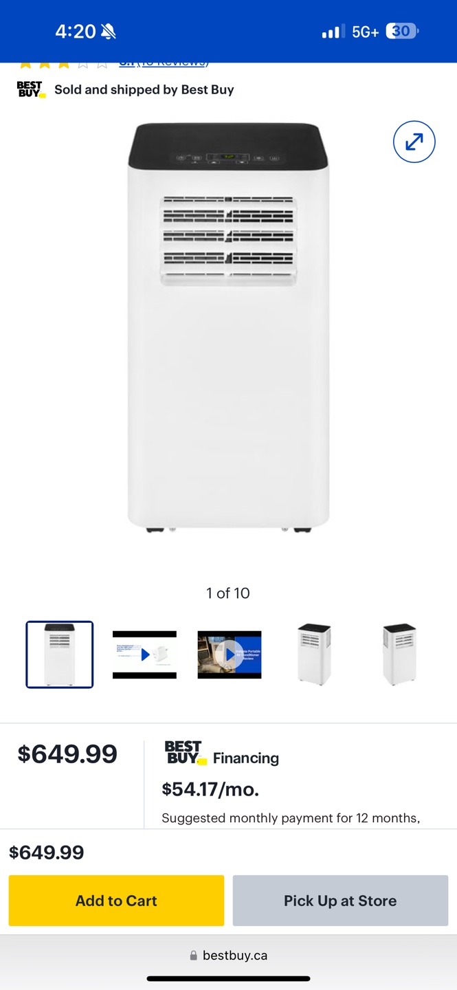 Insignia 14,000 BTU Portable Air Conditioner - photo 4