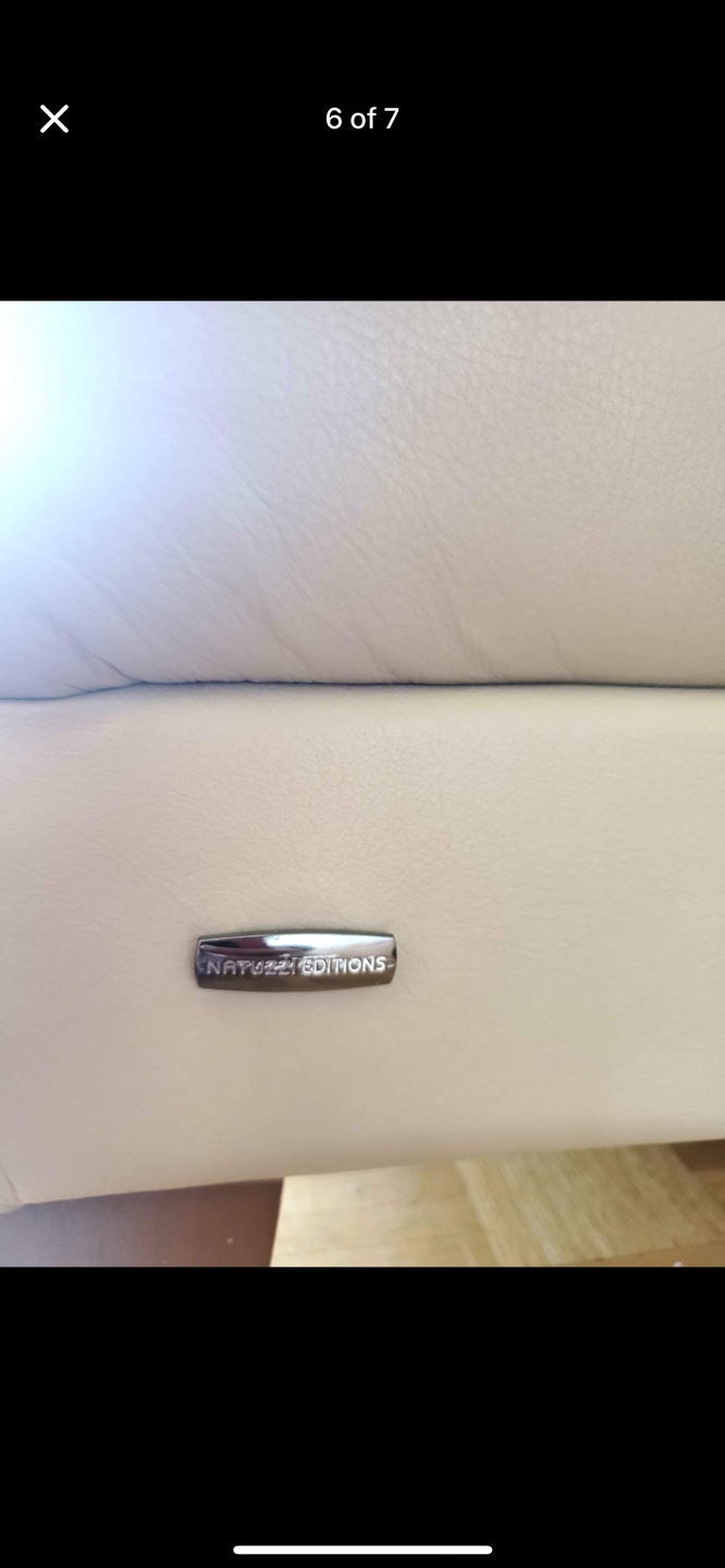 Beige Leather Sofa - Natuzzi Editions - photo 4