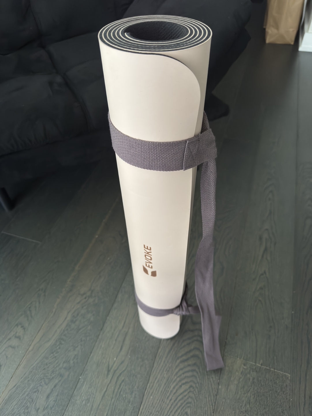 Evoke neutral rubber lightweight yoga mat I Moving sale!