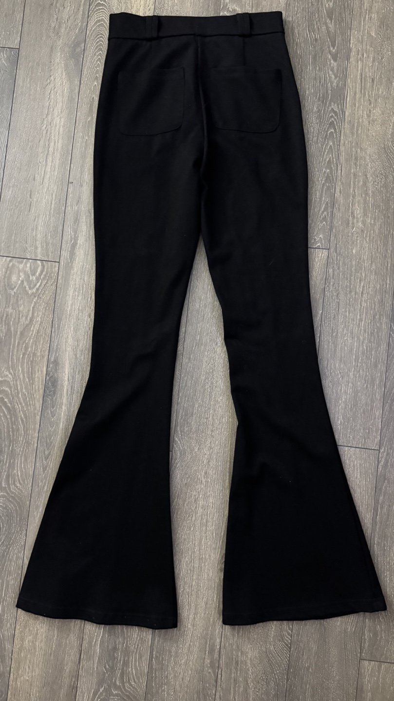 Black High-Waisted Flare Pants - photo 2
