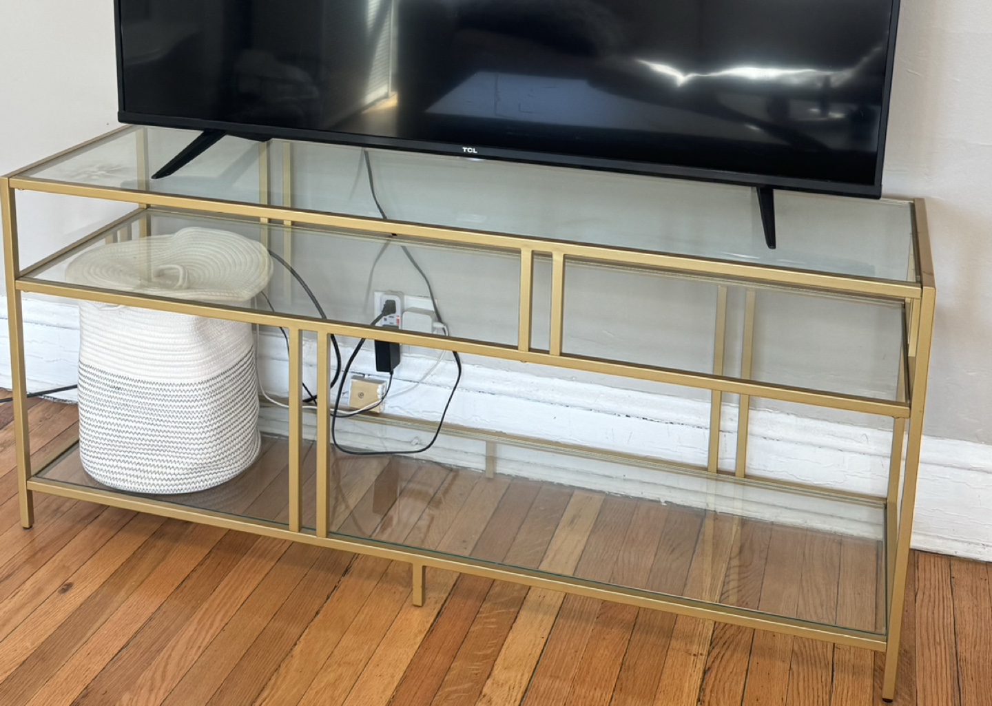 Gold Glass TV Stand