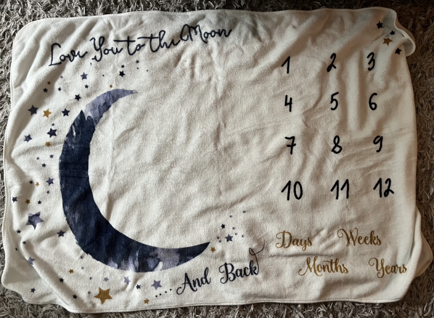 Baby milestones blanket - photo 2