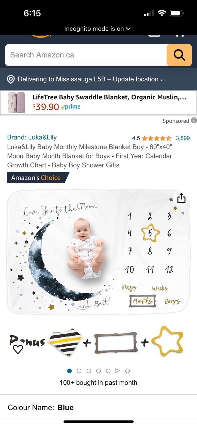 Baby milestones blanket