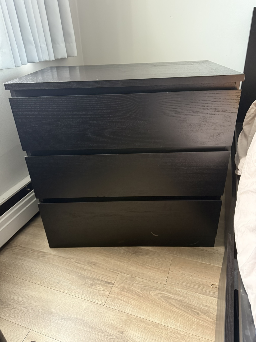 IKEA MALM 3-Drawer Chest - Black - photo 5