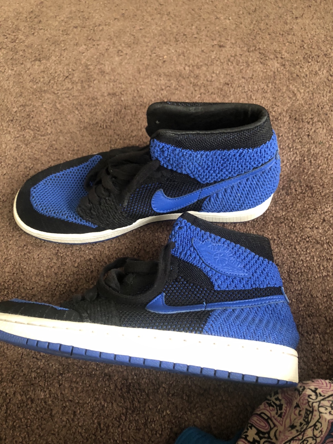 Air Jordan 1 Retro High OG Flyknit Black/Varsity Royal/White - photo 2