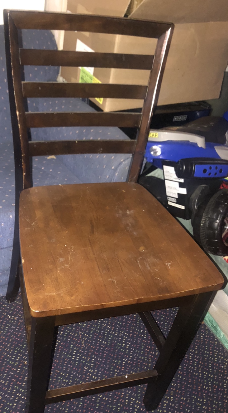 6 Wooden Counter Height Chair