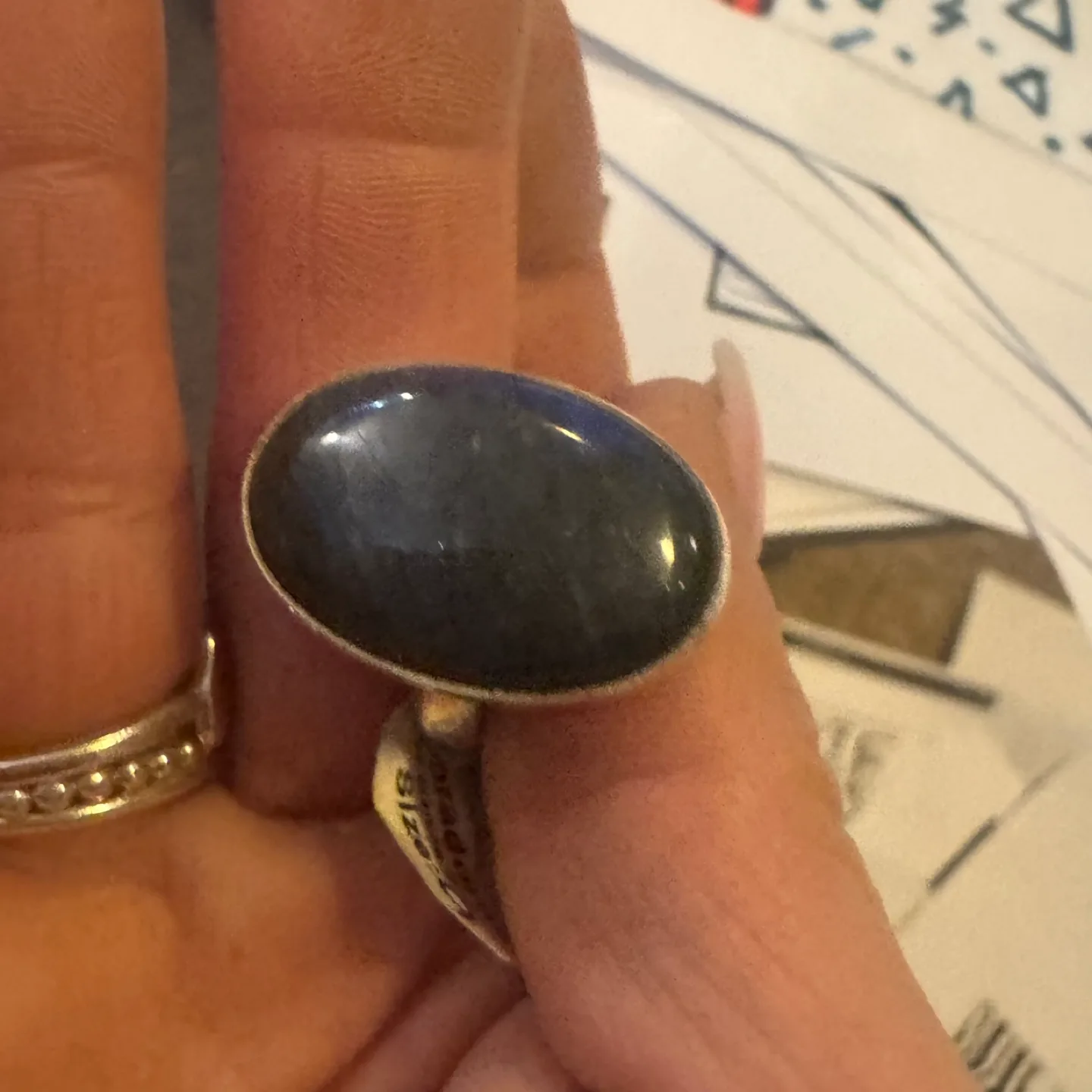 Sterling Silver Labradorite Ring image indicator(3)