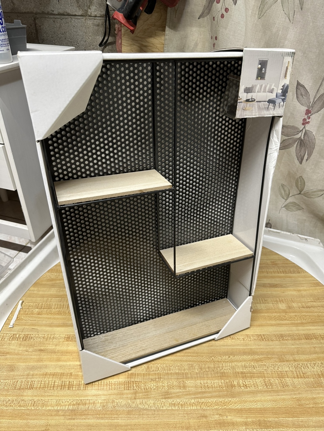 Wall-mounted shelf unit, bought from HomeSense