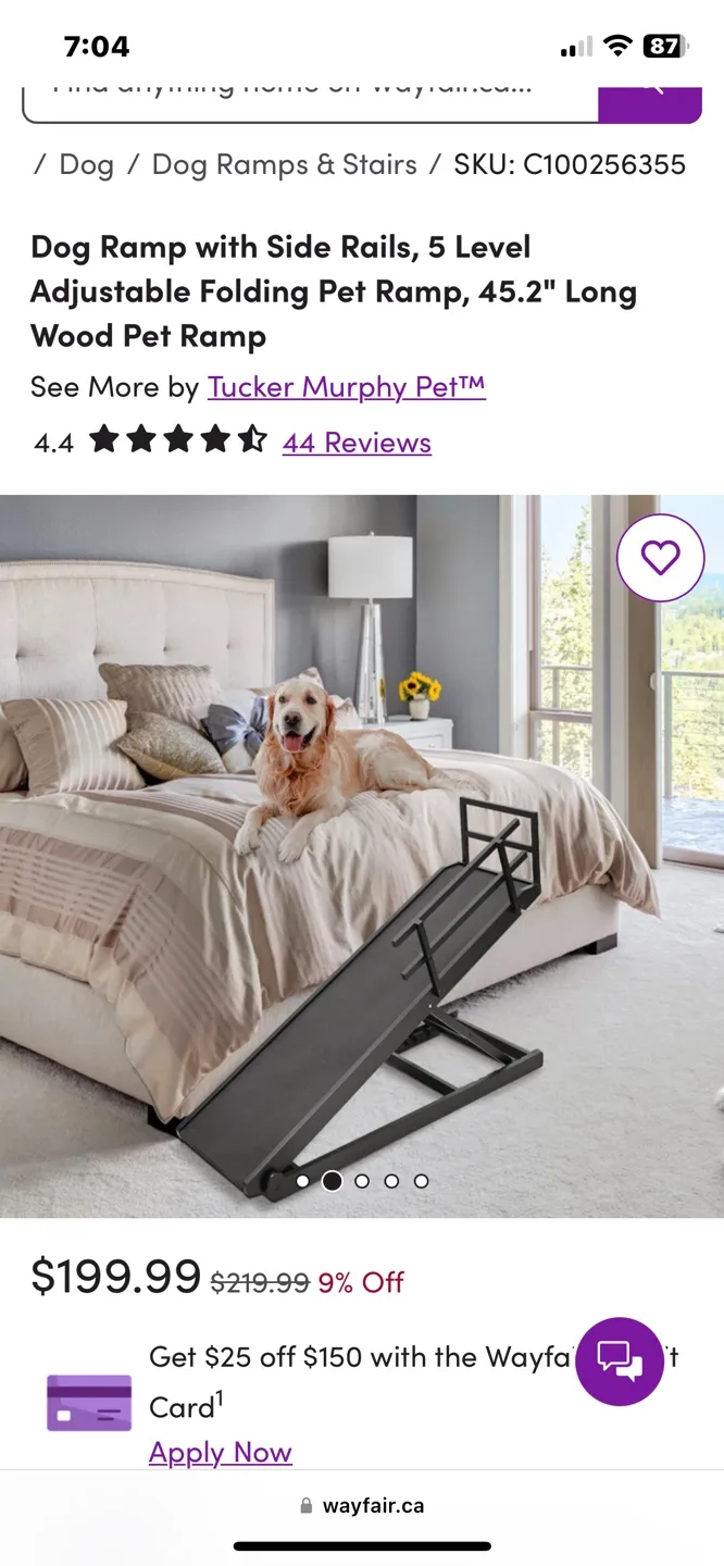 Dog Ramp - 5 Level Adjustable Folding Pet Ramp image indicator(2)