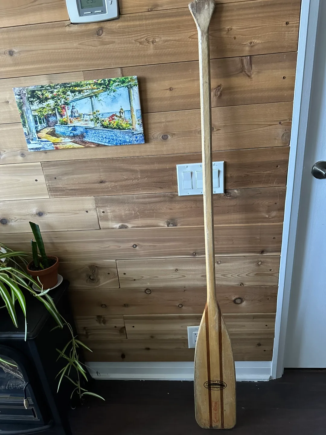 Vintage Feather Brand Canoe Paddle image indicator(5)