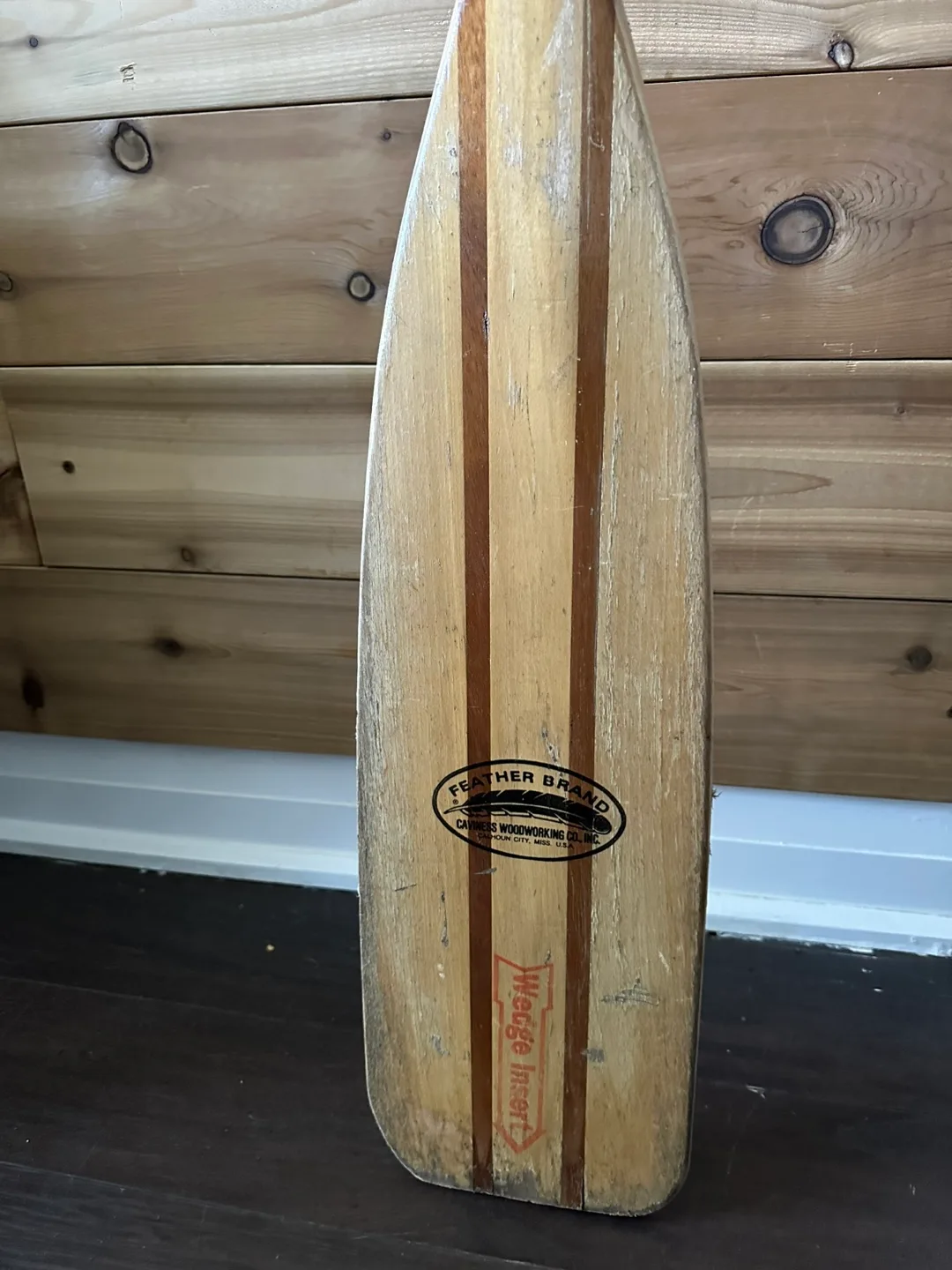 Vintage Feather Brand Canoe Paddle image indicator(2)