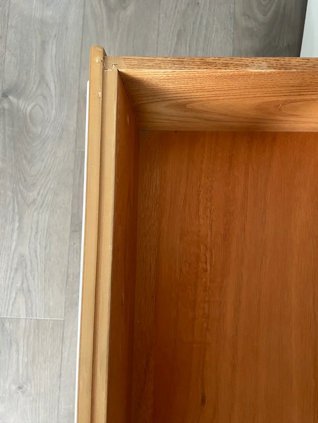 Mid-Century Modern Teak Veneer Dresser with Mirror image indicator(3)