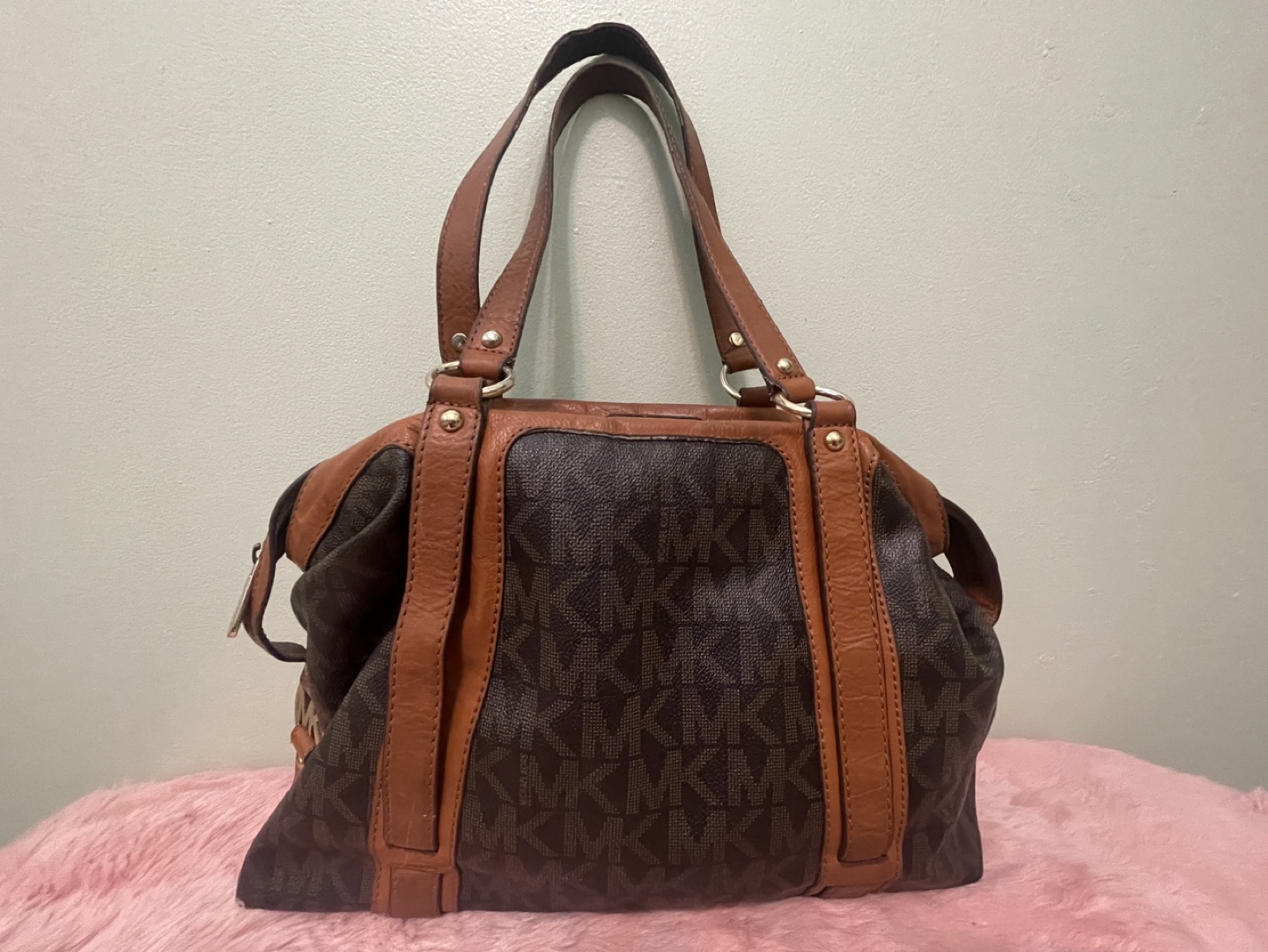 Michael Kors Brown and Tan Tote Bag