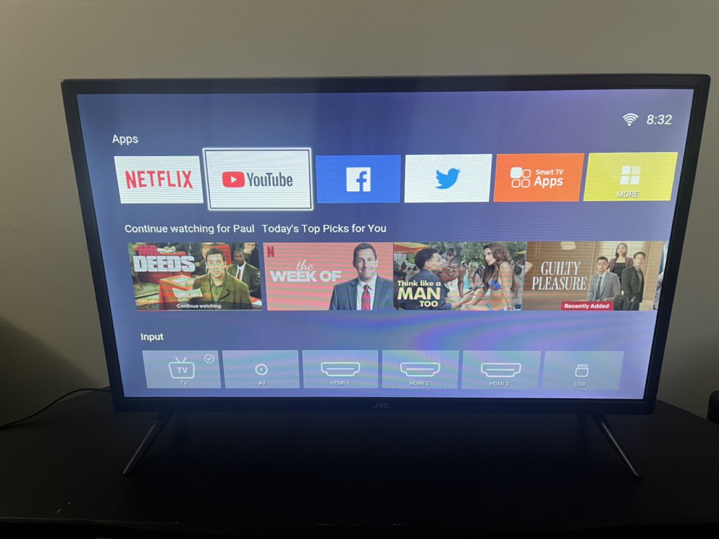 JVC Smart TV with Remote