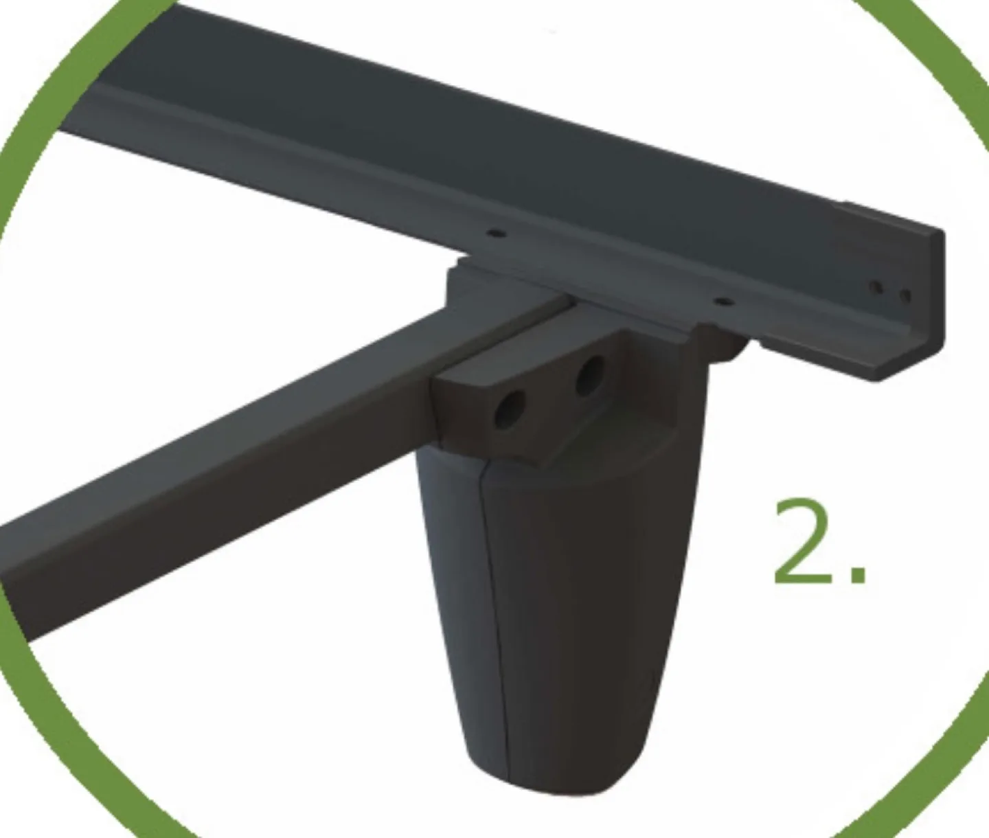 Heavy Duty QUEEN sized Black Metal Platform Bed Frame image indicator(4)