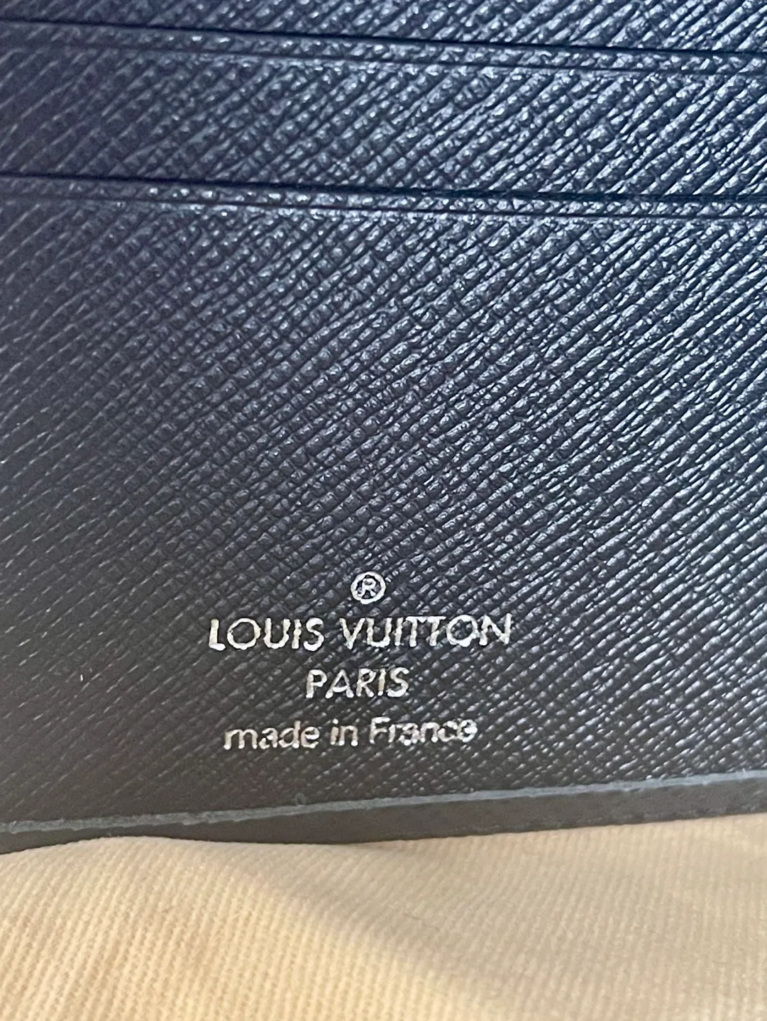 Louis Vuitton Men's Black Leather Bifold Wallet image indicator(3)