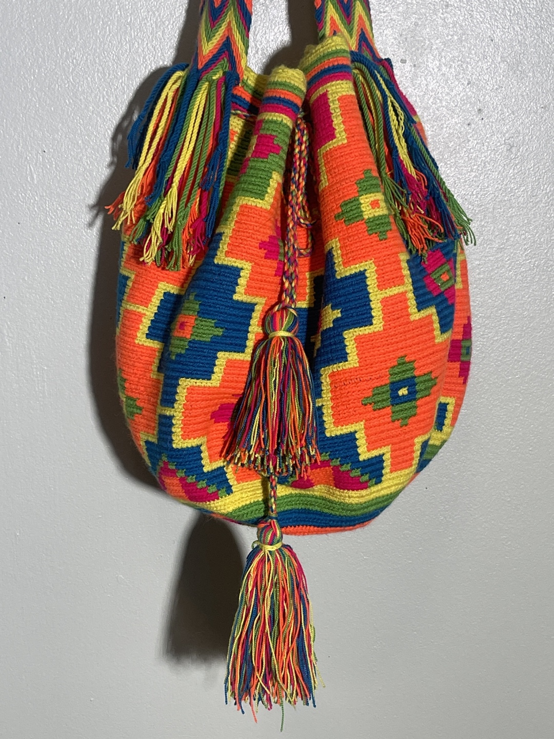 Vibrant Hand-Crocheted Colombian Mochila Bag - photo 4