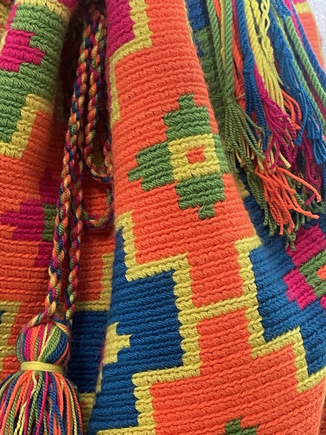Vibrant Hand-Crocheted Colombian Mochila Bag - photo 3
