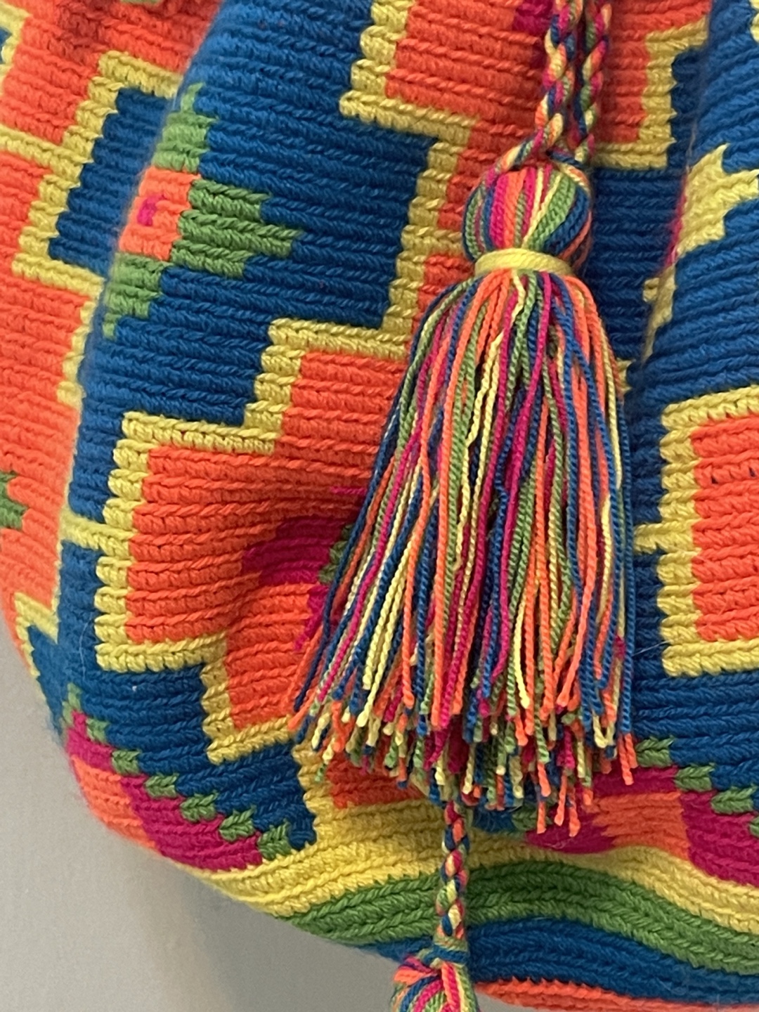 Vibrant Hand-Crocheted Colombian Mochila Bag - photo 2
