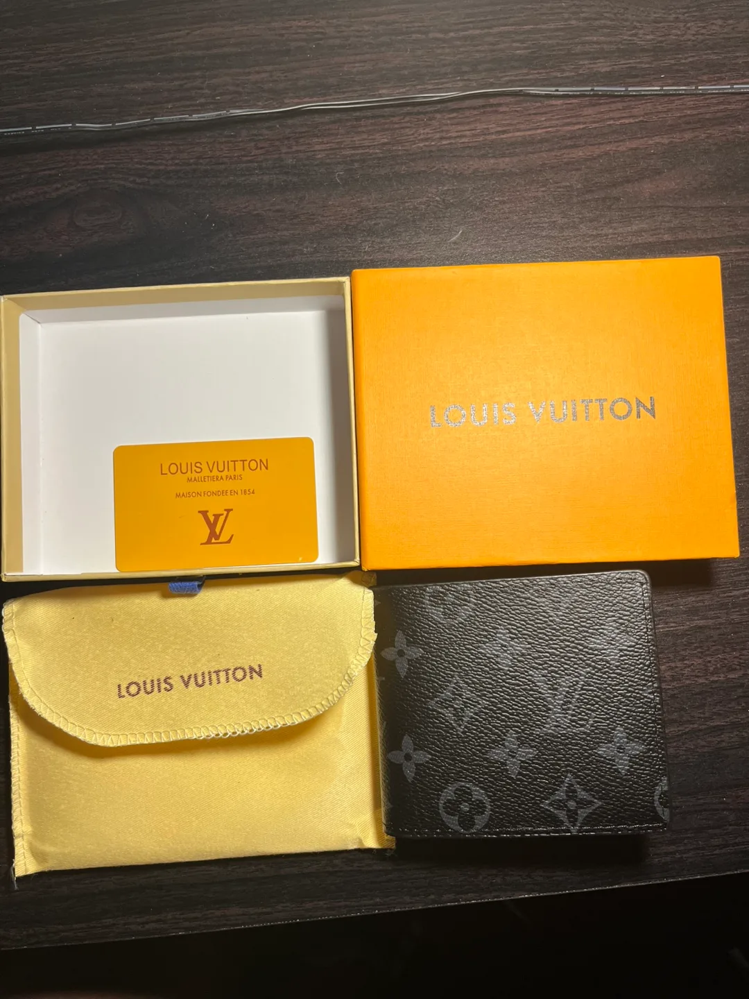 Louis Vuitton Black Monogram Eclipse wallet thumbnail