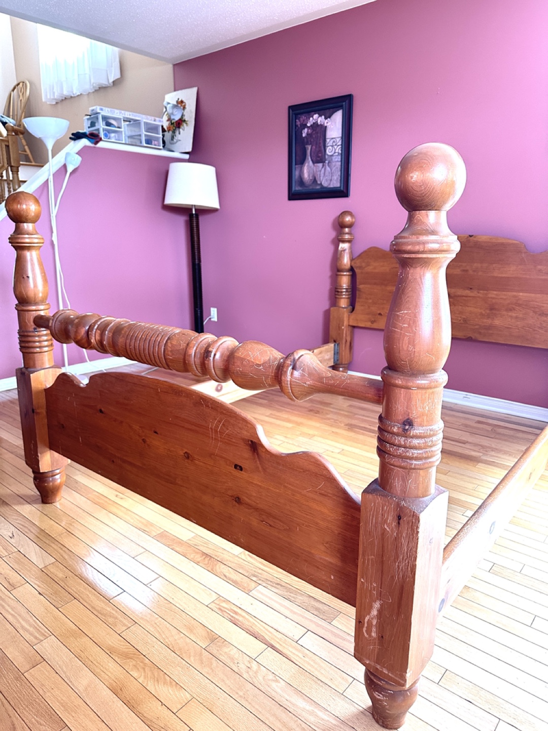 Queen Size Thick Solid Wood Bedframe (CAN DELIVER) - photo 2
