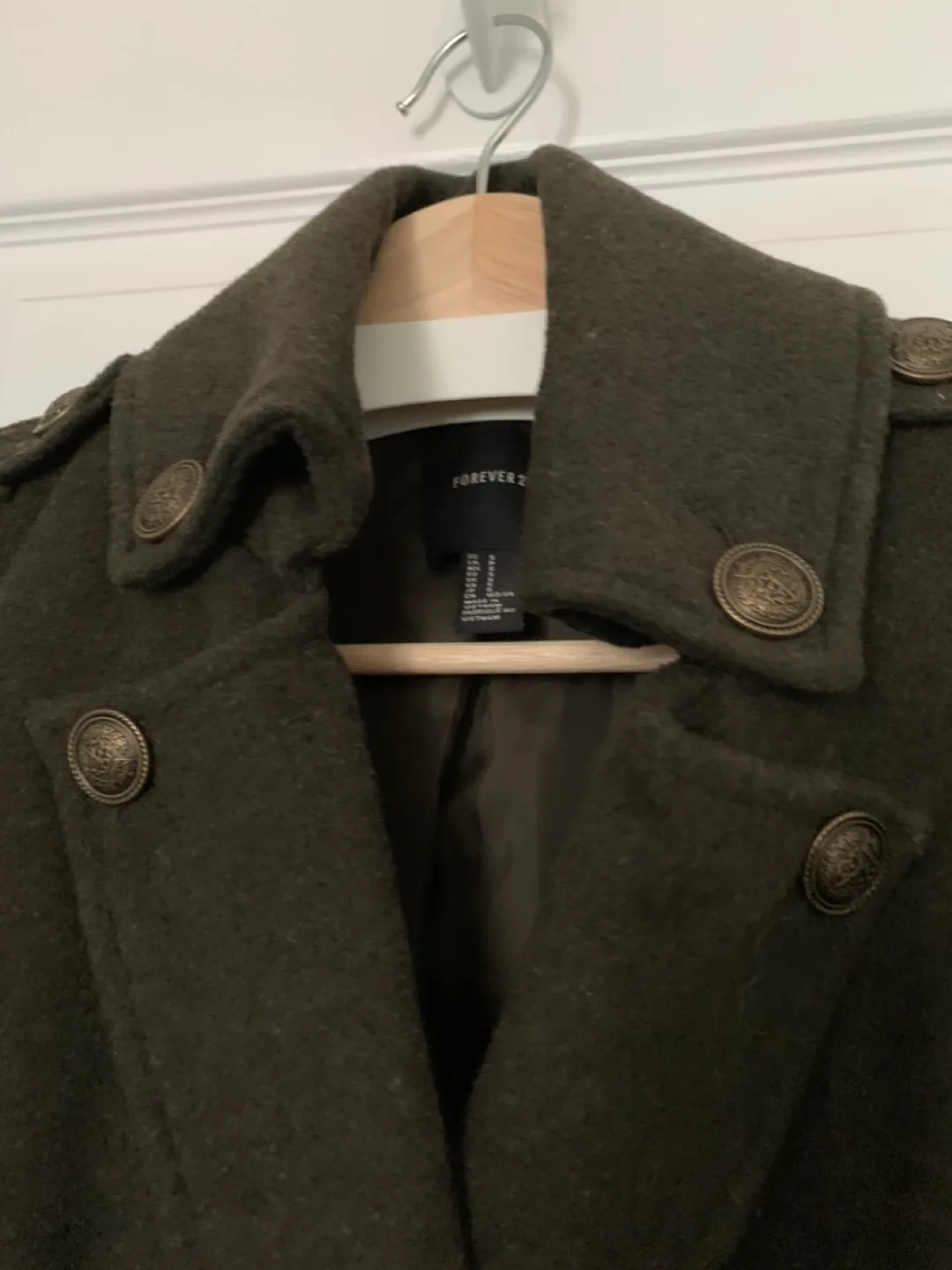 Forever 21 Olive Green Coat image indicator(4)