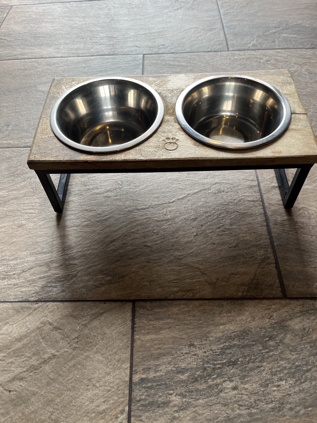 Elevated Dog Bowl Feeder, Two Stainless Steel Bowls - photo 3