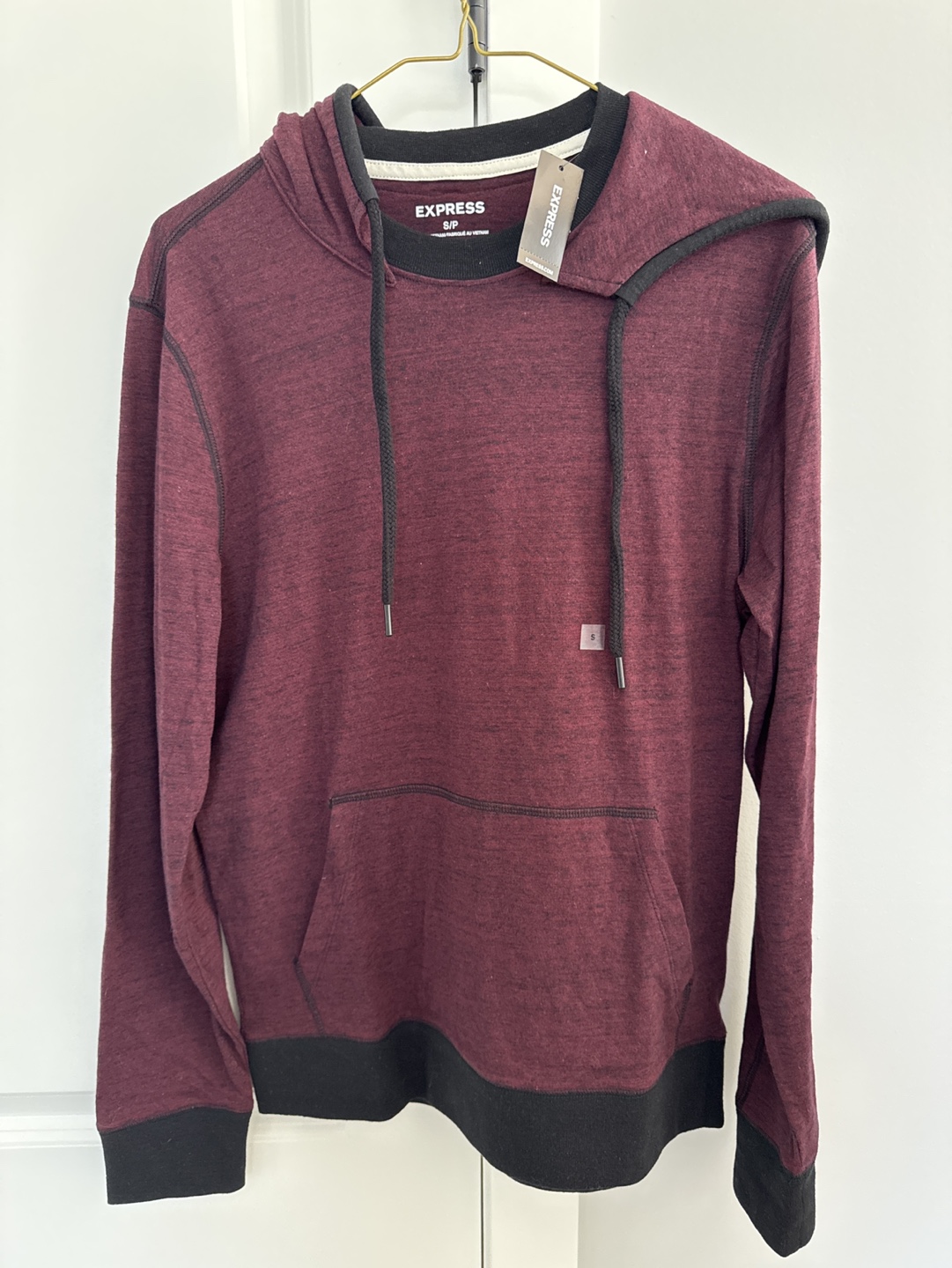 Men's Express Maroon Hoodie Size S/P