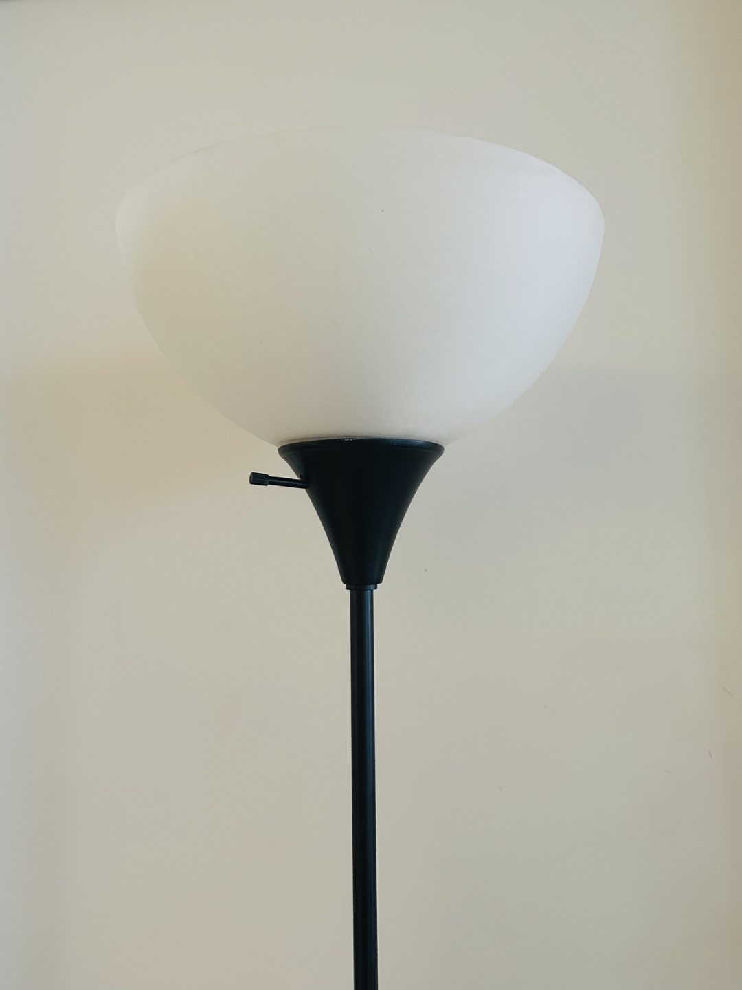 Modern Black Floor Lamp with White Shade - photo 2
