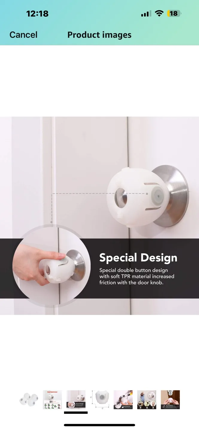 BRAND NEW 4 Pack Baby Safety Door Knob Covers image indicator(4)