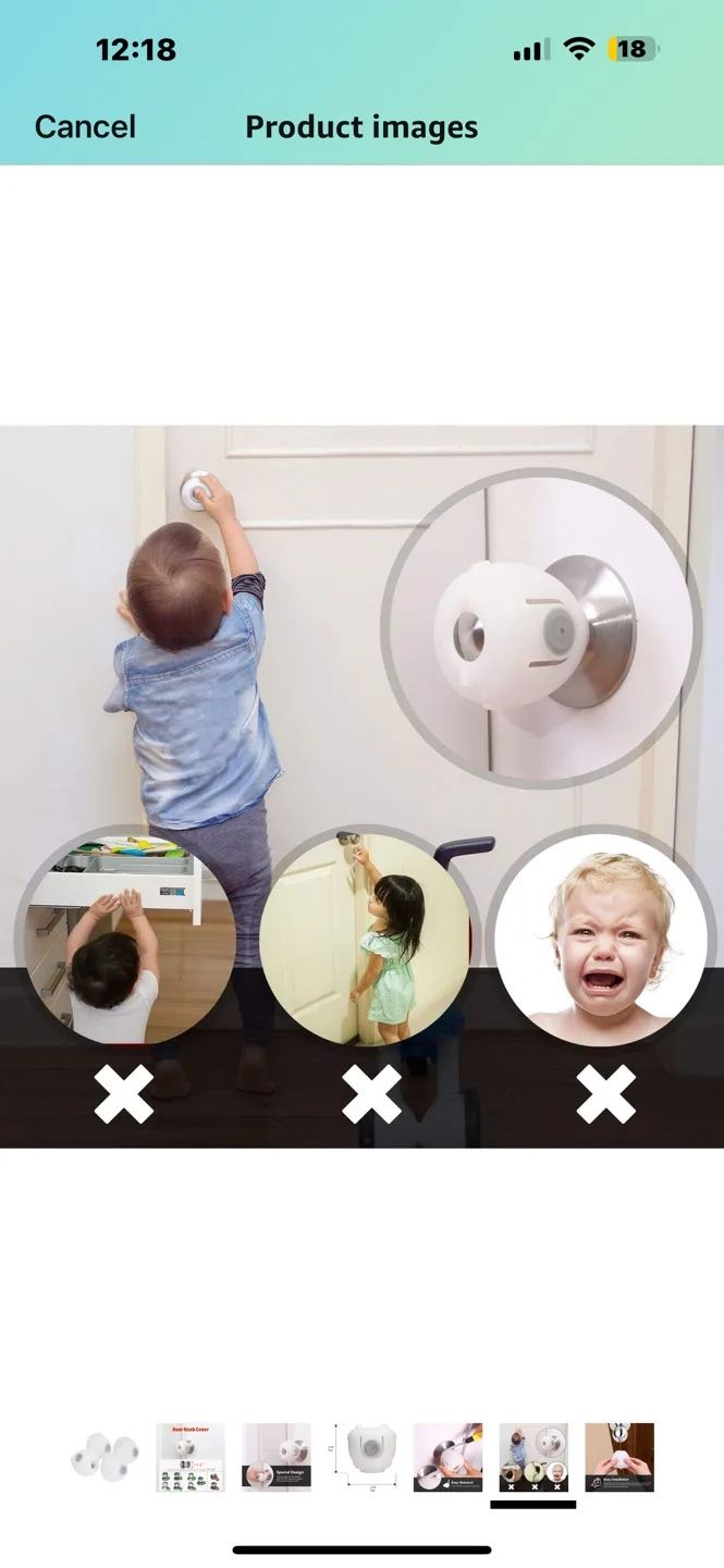 BRAND NEW 4 Pack Baby Safety Door Knob Covers image indicator(7)