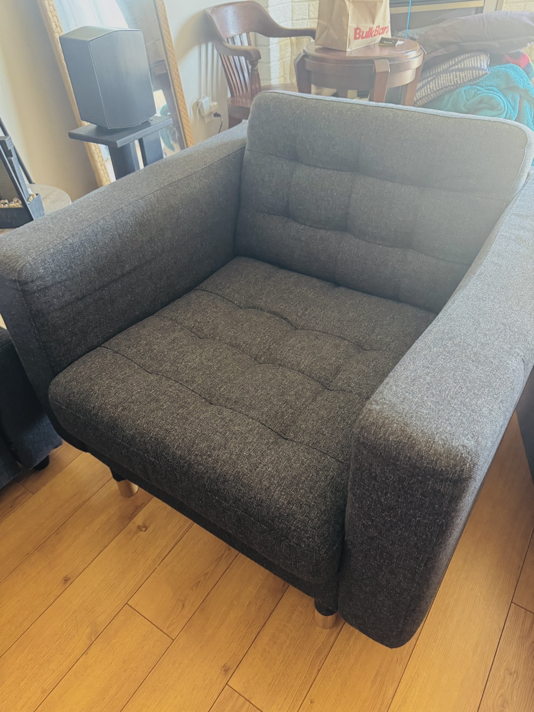 IKEA Grey Sectional Sofa bed with Armchair with single seater - photo 2