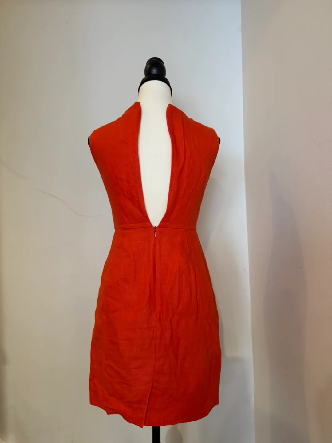 J.Crew Orange Linen Sleeveless Dress - Size 00P image indicator(2)