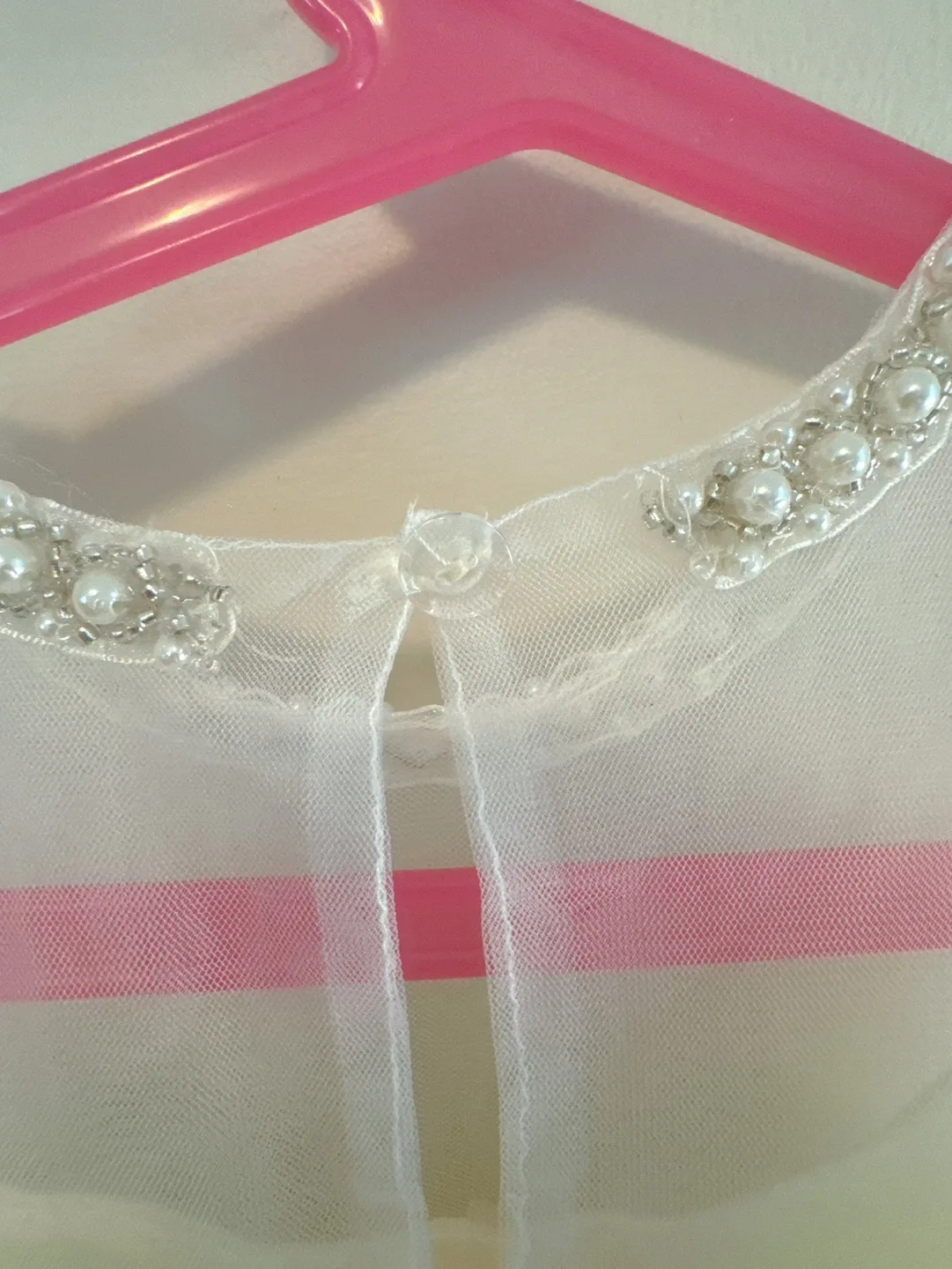 4-5T Girls' Tulle Party Dress with Pearl Detailing image indicator(4)