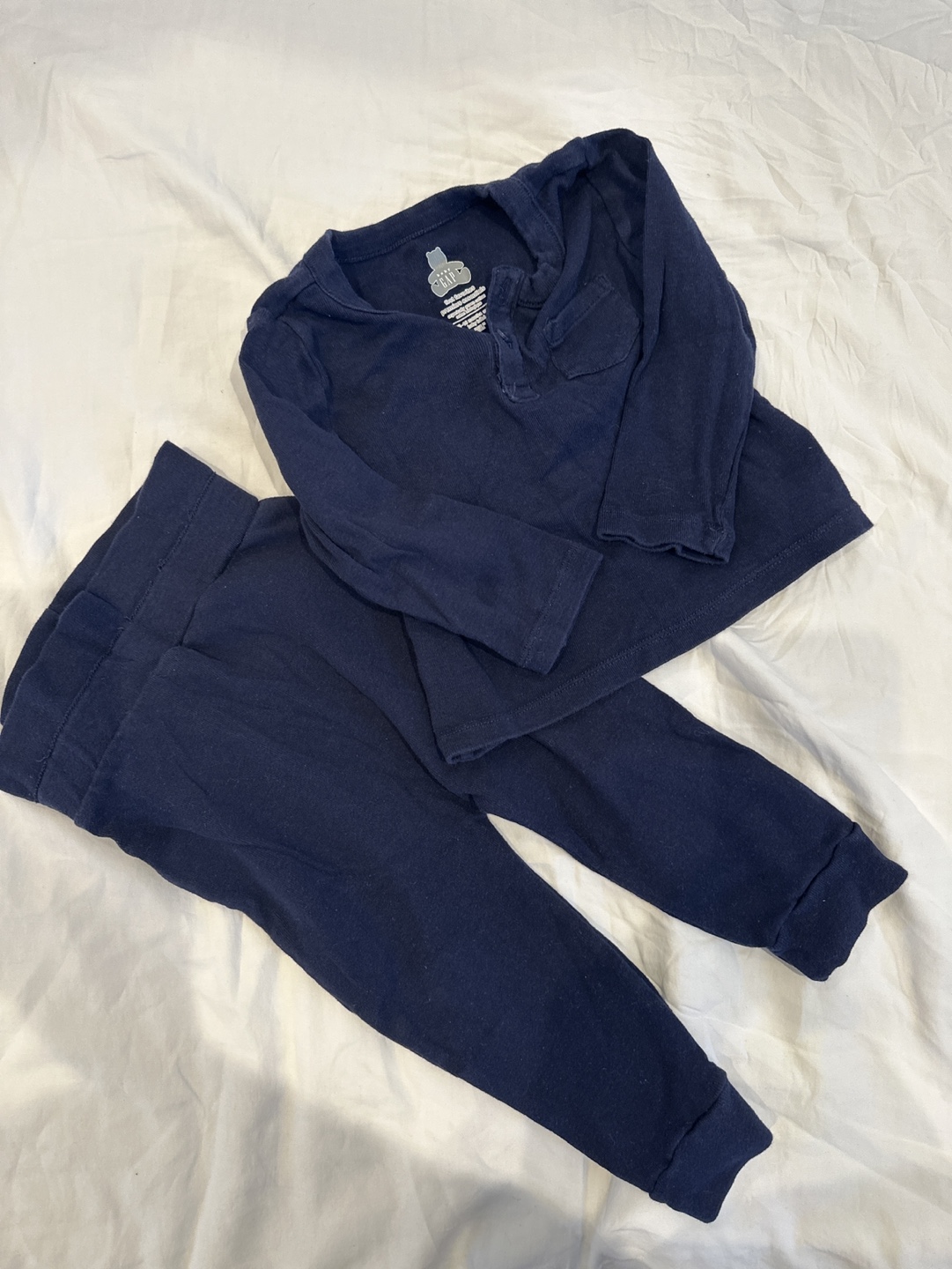 12-18 Baby Gap Navy Blue Long Sleeve Shirt and Leggings Set