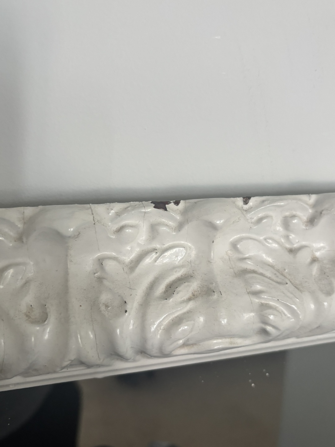 White Ornate antique Full Length Mirror - photo 3