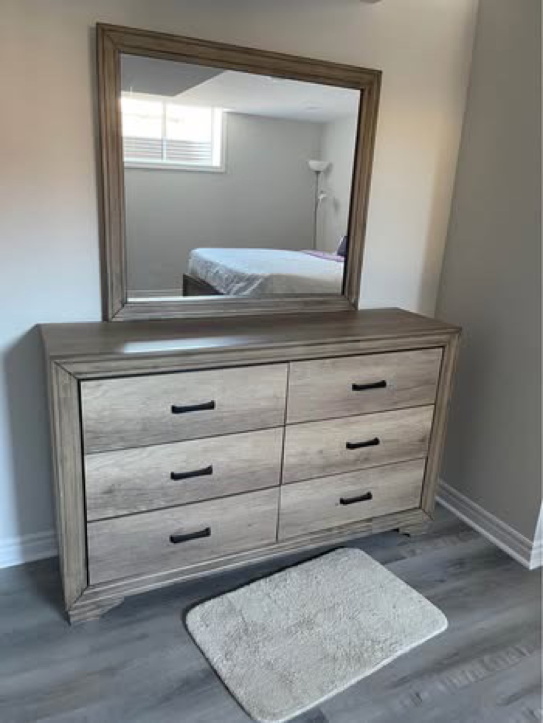 Wooden Dresser with Mirror