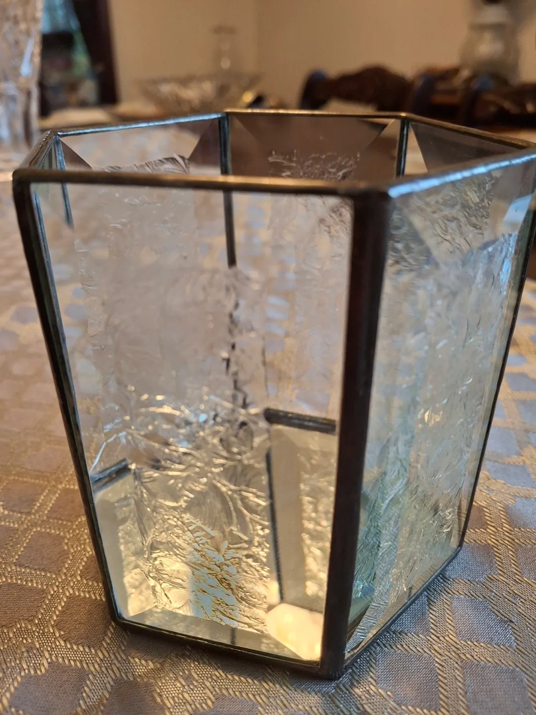 Etched glass candle holder image indicator(3)