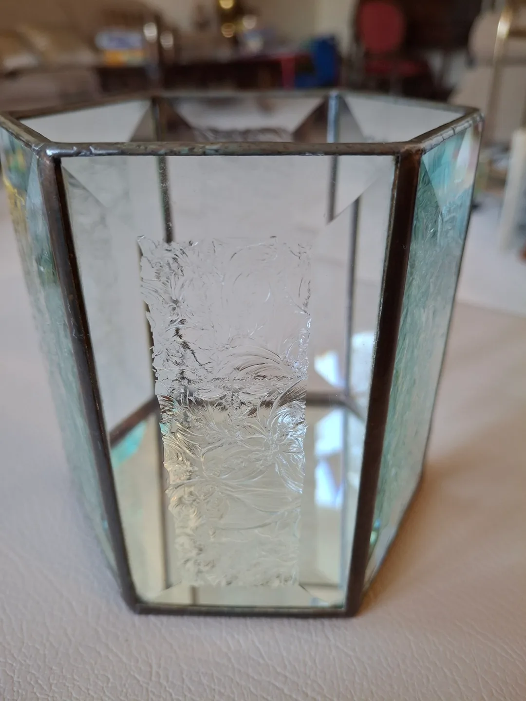 Etched glass candle holder image indicator(4)
