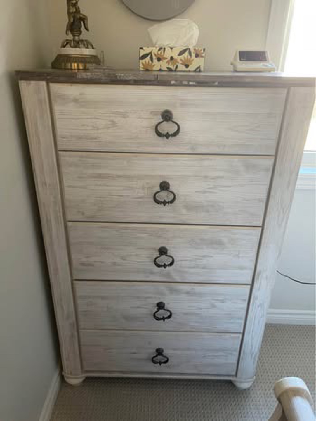 Wooden Tall Dresser - Chest of Drawers